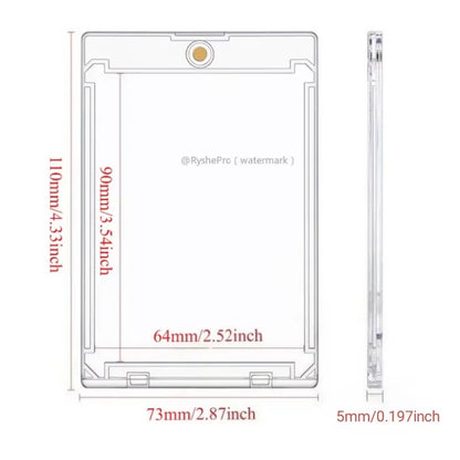Set di 10 contenitori portacarte rigidi Top Loader Magnetici 35pt per carte TCG e sport, marca Otaku Family Store Online
