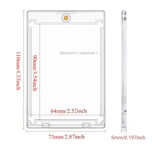 Set di 10 contenitori portacarte rigidi Top Loader Magnetici 35pt per carte TCG e sport, marca Otaku Family Store Online