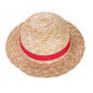 Cappello da cosplay di Straw Hat di One Piece, cappello di paglia di Luffy, accessorio unisex per ruolo e spettacoli, occhiale da sole.