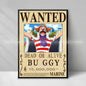 Figura d'azione One Piece Anime Wanted Notice in giallo, decorativa e di alta qualità, ideale per collezionisti e appassionati di Otaku Family.