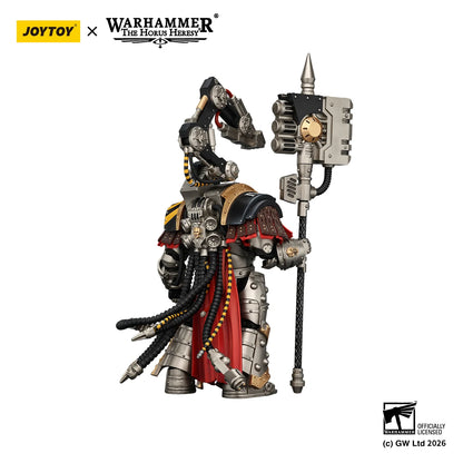 Figura d'azione Warhammer 40K Iron Warriors Warsmith con martello gravitazionale, dettagliata e articolata, marchio Otaku Family Store.