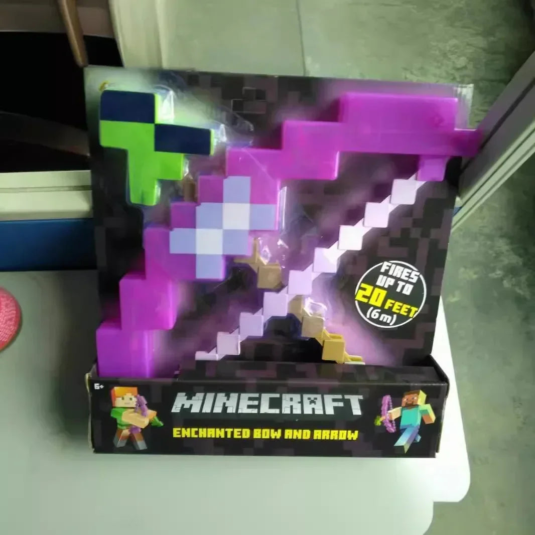 Spada e piccone trasformabili in plastica per cosplay Minecraft, modello 2025 My World, brand Otaku Family Store Online