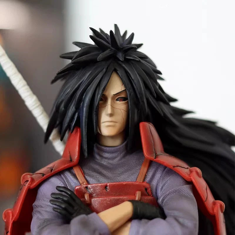 Statua di figura d'azione Naruto Uchiha Madara GK CW Gatekeeper da 25cm/42cm, figura in PVC luminosa, decorazione da scrivania, regalo per ragazzi
