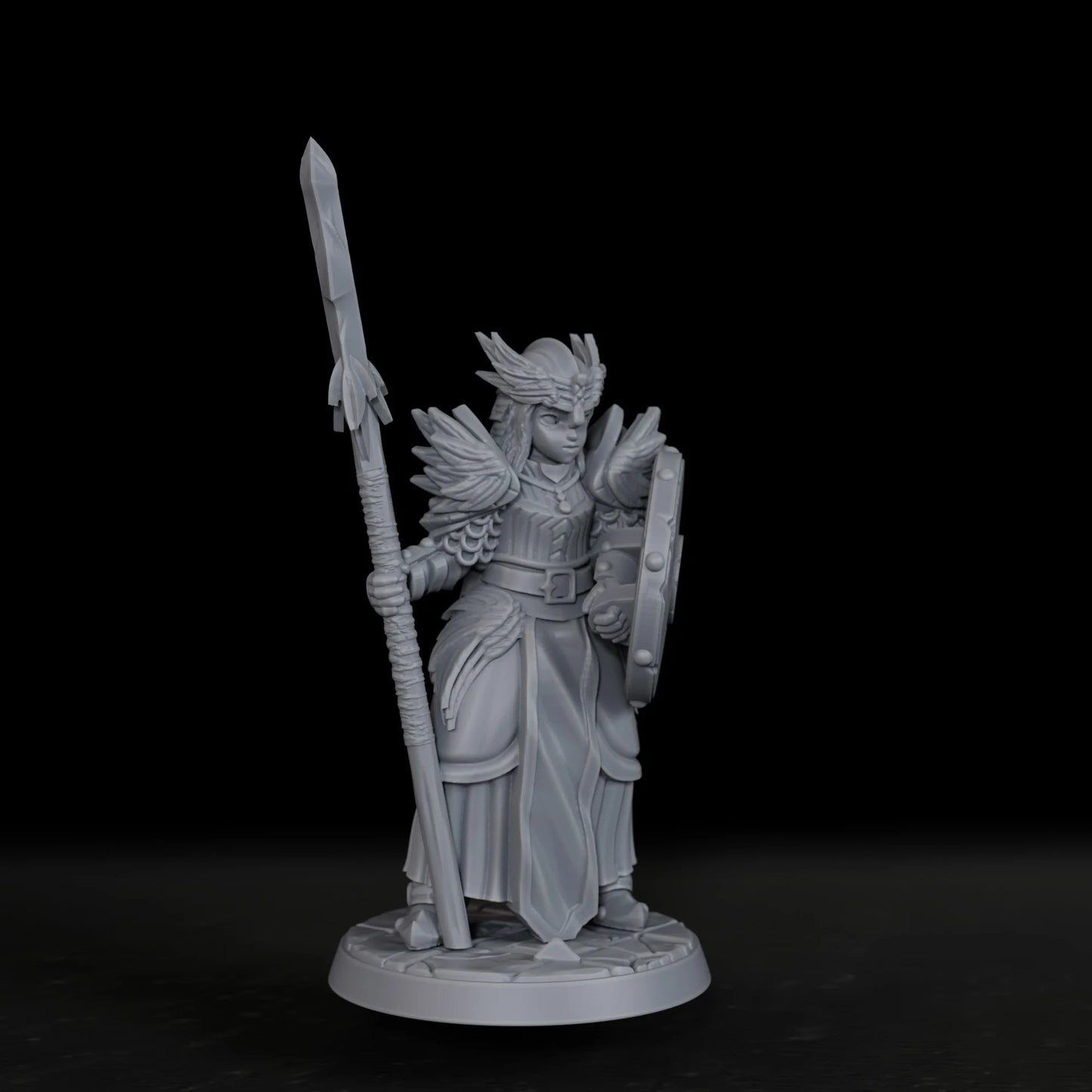 Miniatura di valchiria femminile da gioco di ruolo, figura tabletop Otaku Family, perfetta come gadget per appassionati di RPG.