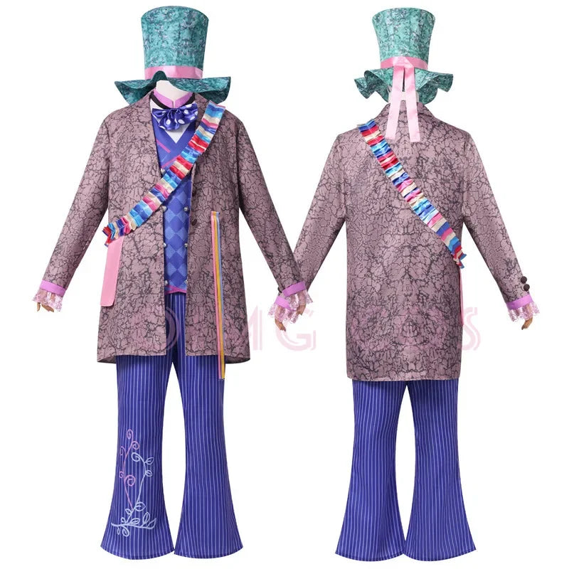Costume cosplay Alice nel Paese delle Meraviglie Cappella del Cappellaio Matto, marca Otaku Family Store Online, dettagli colorati e fantasia