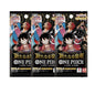 Pacchetto di carte del gioco One Piece di Bandai, serie OP01-OP12, con illustrazioni colorate e dettagliate.
