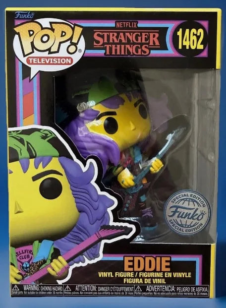 Funko Pop Stranger Series Eddie, Dustin, Steve, Robin ed Eleven in vinile, personaggi della serie TV Stranger Things.
