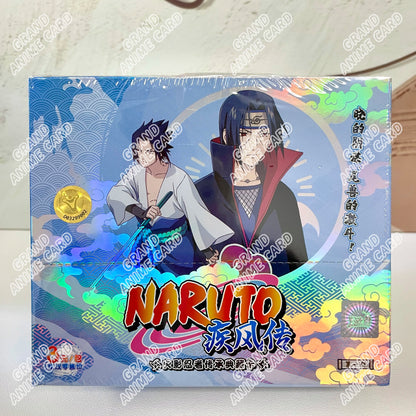 Scatola di booster di carte Naruto KAYOU della collezione ufficiale T2W9 / T4W8 con carte da gioco Naruto visibili.