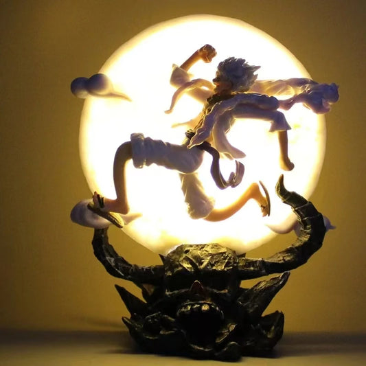 Action figure Monkey D. Luffy Gear 5 "Nika" con luce lunare, 12cm, personaggio di One Piece, marca Otaku Family Store Online