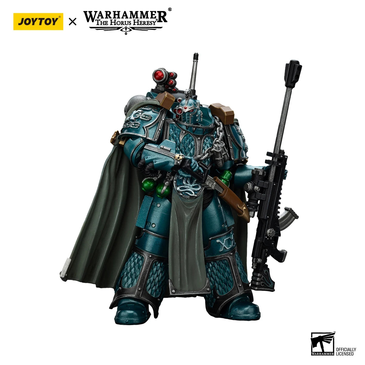 Miniatura Warhammer 40K Alpha Legion "The One Who is Many" Headhunter Prime, modello in scala 1/18, dettaglio accurato e realistico.