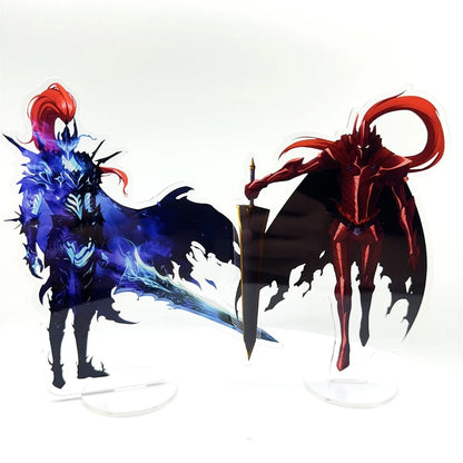 Supporto acrilico Solo Leveling Sung Jin-Woo gadget, decorazione in plastica trasparente, perfetto per fan di anime e manga.