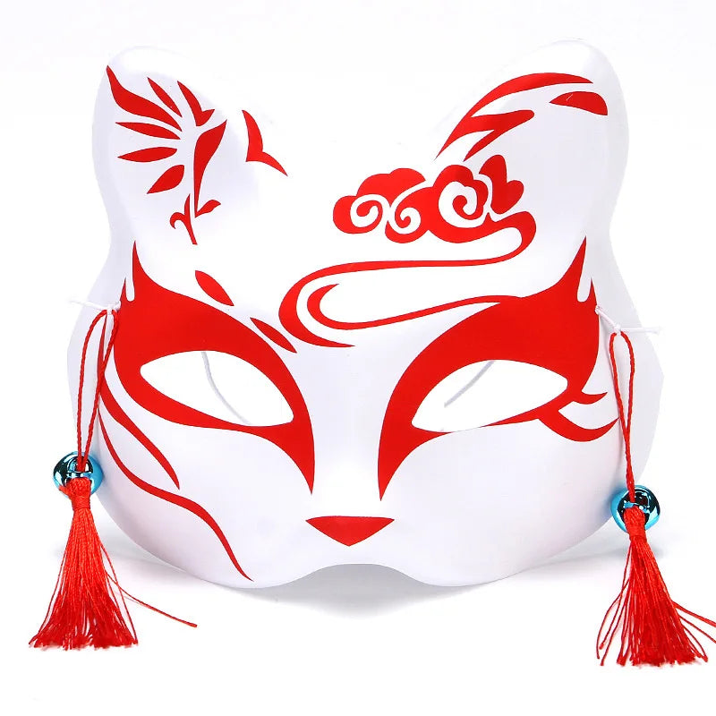 Maschera leggera da cosplay con volto di volpe, accessorio per Halloween, costume animale, Ottima per feste e masquerade.
