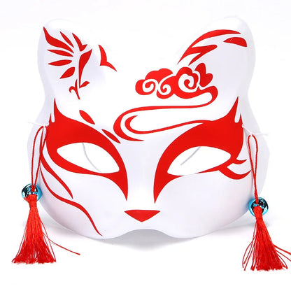 Maschera leggera da cosplay con volto di volpe, accessorio per Halloween, costume animale, Ottima per feste e masquerade.