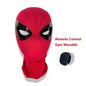 Maschera Spiderman con occhi mobili, controllo remoto, in tessuto spandex, perfetta per cosplay Halloween, marca Otaku Family Store.