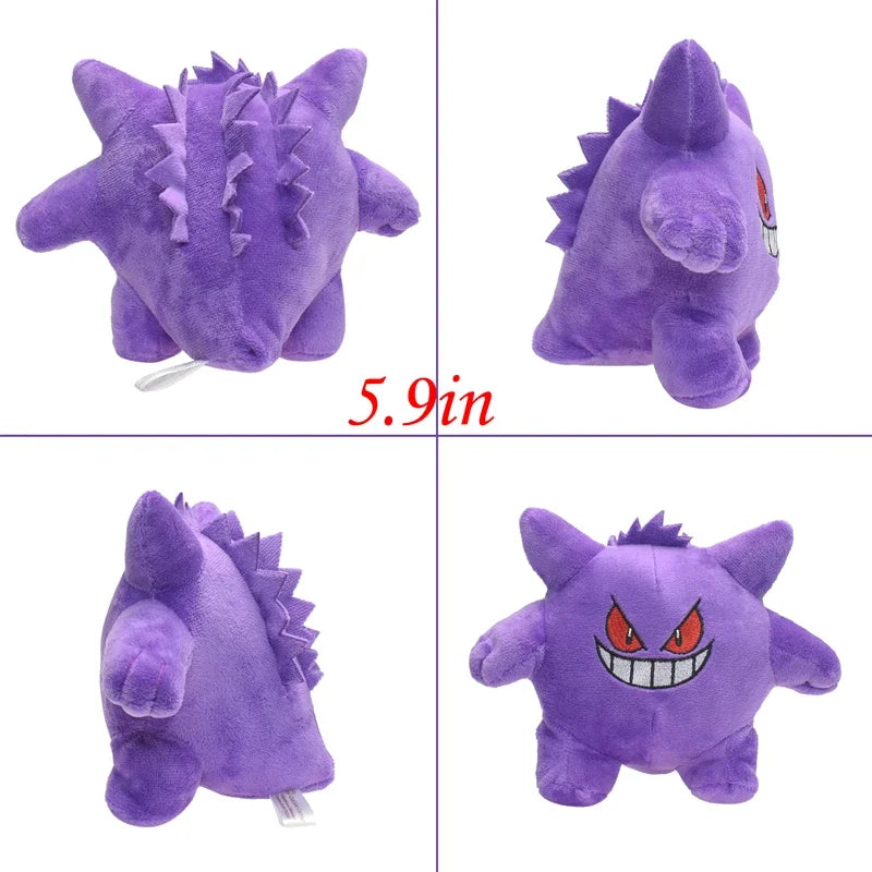 Peluche Gengar di Pokémon, morbido e dettagliato, di Otaku Family Store, perfetto come plush toy di Mega Gengar anime.