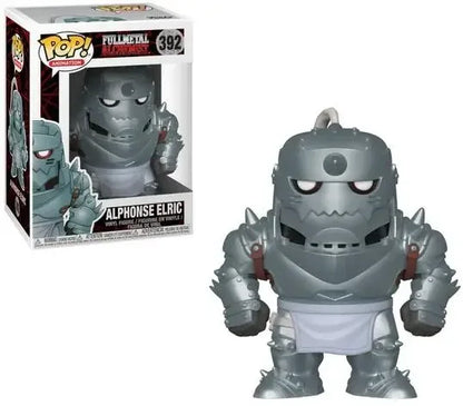 Funko POP di Edward e Alphonse Elric degli Alchimisti, figure in vinile con dettagli colorati e stile caratteristico, ottima per collezionisti.