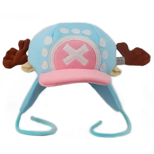 Cappello cosplay Kawaii Chopper di One Piece in peluche, calda e morbida, accessorio moda per donna e uomo, regalo perfetto.