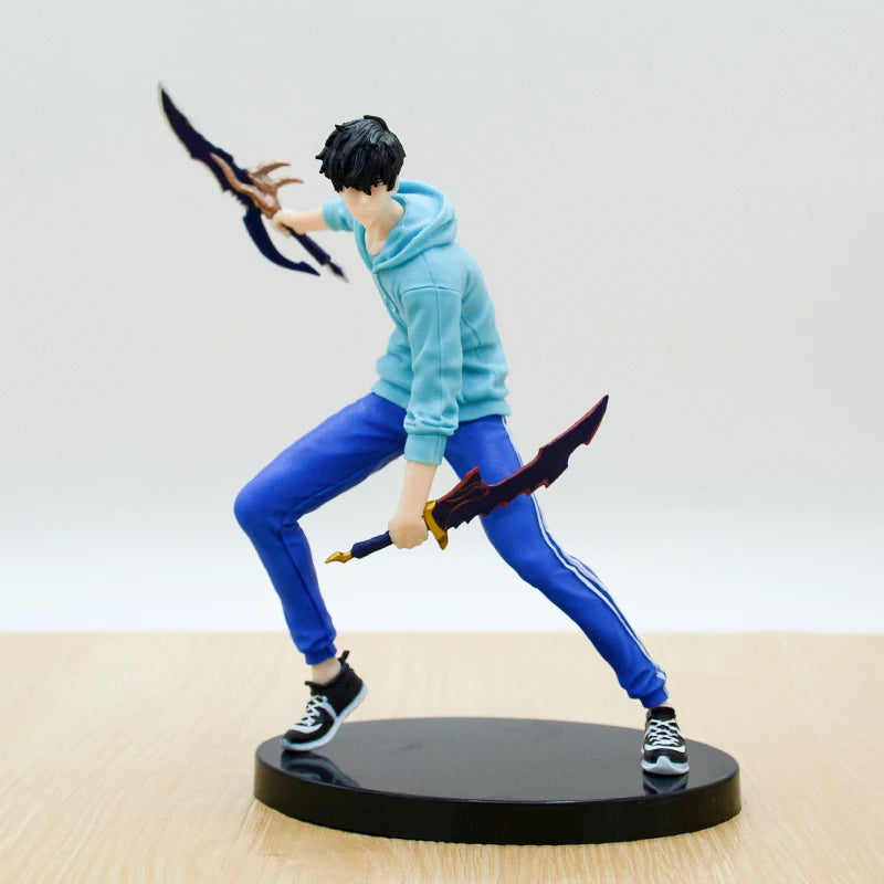 Action figure Commander Igris, il Cavaliere delle Ombre di Sung Jin-Woo, mostra dettagli di figura in posa e armature.