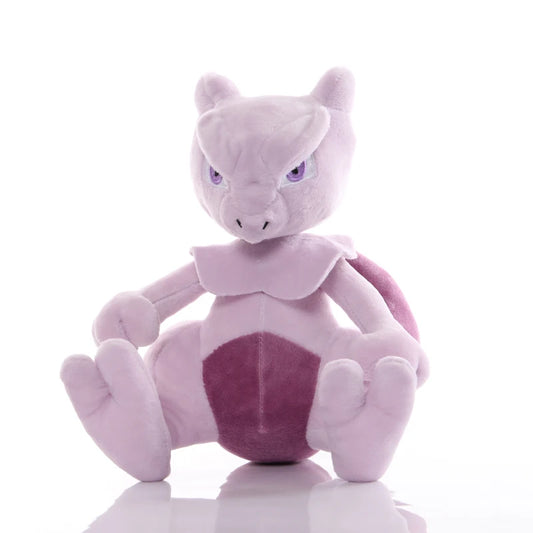 Peluche Mewtwo della collezione Pokémon, morbido e dettagliato, ideale per collezionisti e appassionati di Pokémon.