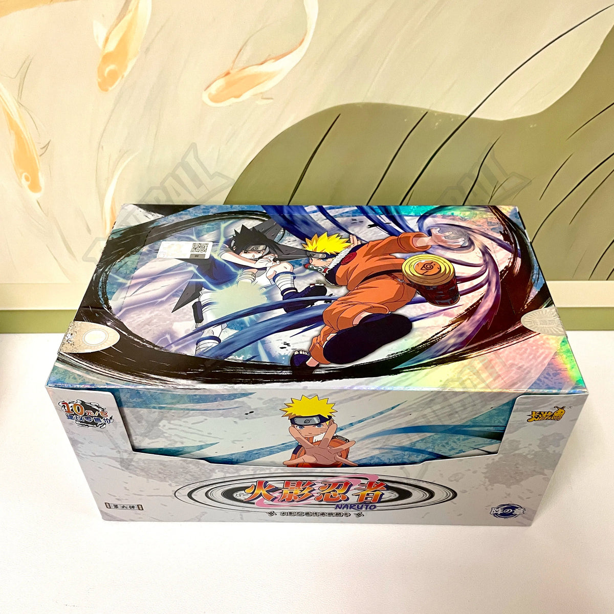 Set di carte Naruto TCG Kayou Chapter of the Ninja con carte rare aperte, immagini di carte da gioco con dettagli visivi chiari