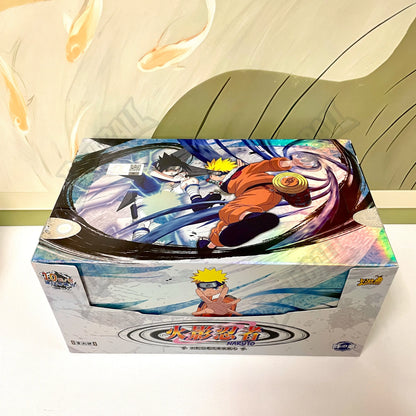 Set di carte Naruto TCG Kayou Chapter of the Ninja con carte rare aperte, immagini di carte da gioco con dettagli visivi chiari
