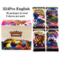 Lotto di 36 bustine di carte Pokémon TCG in inglese, 324 carte, brand Otaku Family Store Online, scatola display.