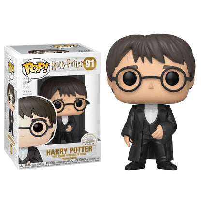 Funkopop Otaku Family Store: personaggi Harry Potter, Hermione, Ron, Malfoy, Dumbledore, Hedwig e Fawkes in stile funko.