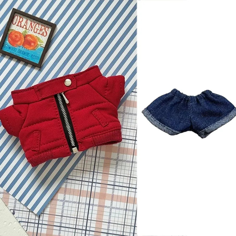 Giaccone imbottito invernale Labubu con cappuccio, vestito per bambole, vestito caldo con fodera in pile, per bambole Otaku Family Store