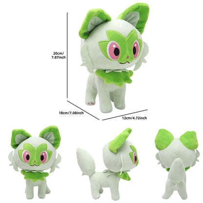 Peluche di Sprigatito Floragato Meowscarada Pokémon, morbido animale di peluche anime per bambini, morbido e adorabile.