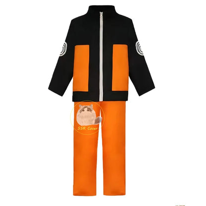 Vestito cosplay Uzumaki Naruto di Otaku Family Store Online, completo di dettagli iconici del ninja di Konoha.
