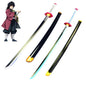 Spada katana Demon Slayer da 41 pollici in stile anime ninja, perfetta per cosplay, con dettagli realistici e manico decorato.