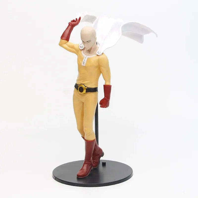 Figura da collezione One Punch-Man Saitama in piedi con mantello, 20cm, in PVC, giocattolo per bambini, modello statico.