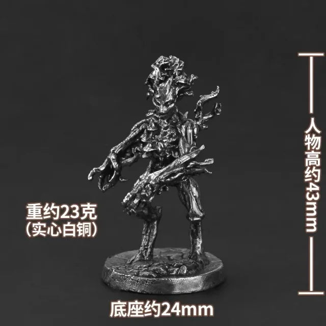 Miniatura di spirito albero in metallo non verniciato, figura di dryad in peltro senza piombo, gioco di ruolo e collezione tabletop.