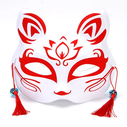 Maschera leggera da cosplay con volto di volpe, accessorio per costume, mascherata per Halloween, con dettagli realistici e colori vivaci