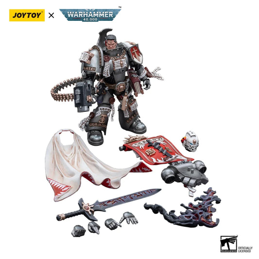 Figura d'azione Warhammer 40K Grey Knights Castellan Crowe di Otaku Family Store Online, dettagliata e articolata.