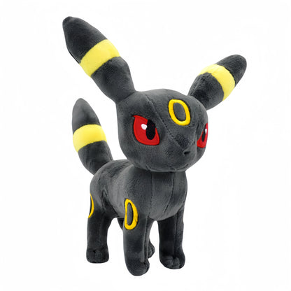 Set completo di peluche Pokémon Eevee e famiglia, include Sylveon, Umbreon, Vaporeon, Flareon e Pikachu, morbidi e adorabili.
