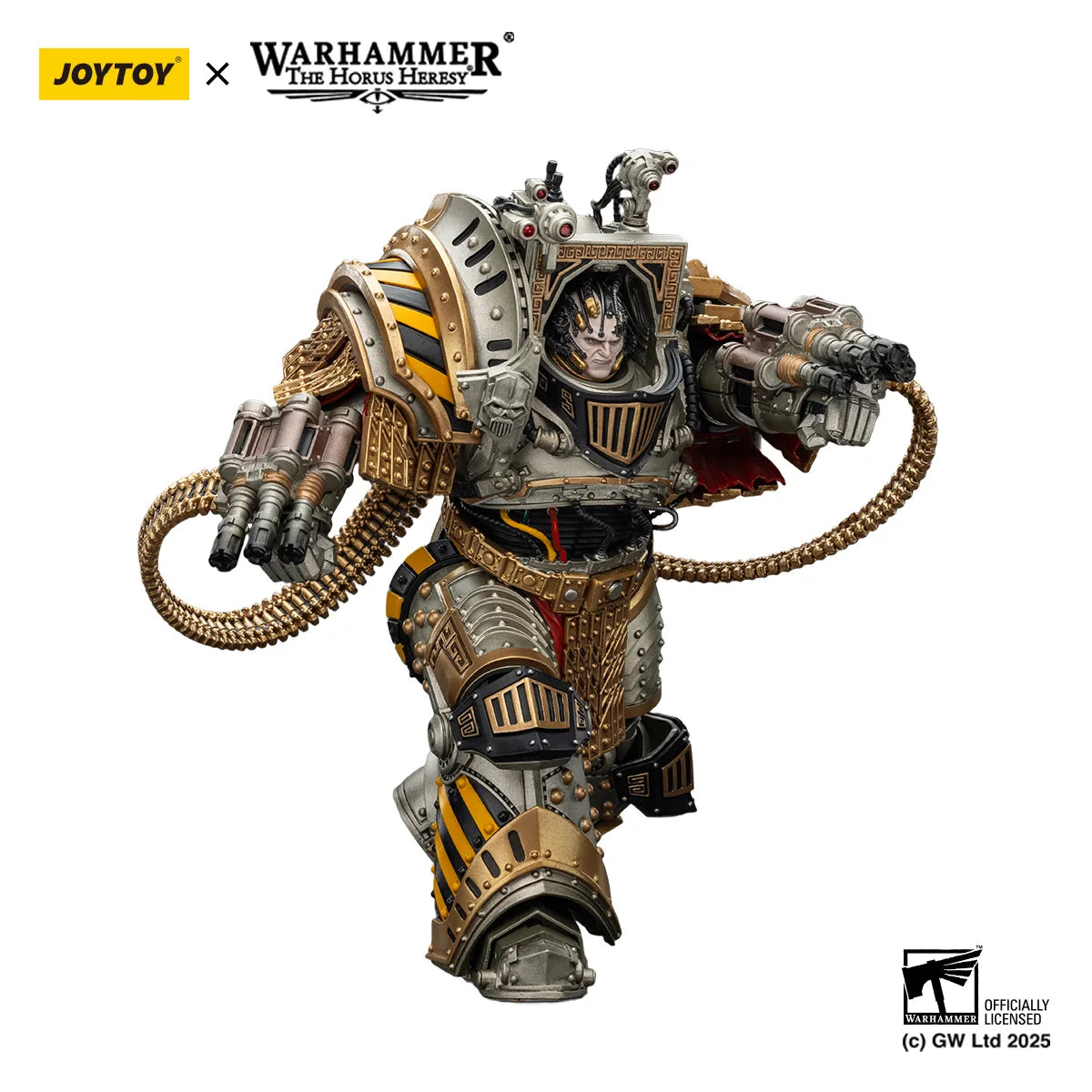 Figura d'azione Warhammer JoyToy Perturabo, Primarch dei Guerrieri di Ferro, 1/18, dettagliata e realistica.