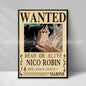 Figura d'azione One Piece Anime Wanted Notice giallo, decorazione murale di alta qualità, stile dettagliato e vibrante.