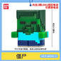 Figura collezionabile LED Minecraft Bandai Namco con Steve, Zombie, Ender Dragon e Scheletro, gadget otaku illuminato.