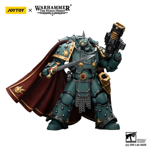 Figura d'azione Warhammer 40K Dark Angels e Blood Angels, modello Sanguinor e Lemartes, con dettagli realistici e articolazioni.