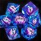 Set di dadi Dragon Eye con bordi affilati e nucleo liquido, perfetti per D&D e Pathfinder, brand Otaku Family Store Online