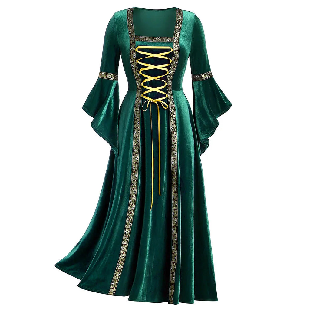 Vestito cosplay gothic punk da donna "You're My Secret" con dettagli medievali, perfetto per Halloween e carnevale, stile regina principessa.