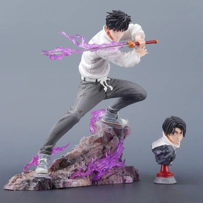 Figura action Jujutsu Kaisen Okkotsu Yuta in PVC, altezza 21cm, statuetta da collezione, decorazione da scrivania, regalo ideale