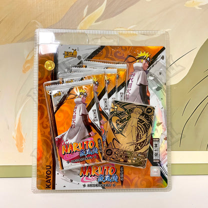 Carte Naruto TCG Kayou Chapter of the Ninja, scatola con carte rare aperte, brand Otaku Family Store, immagini di carte da gioco.
