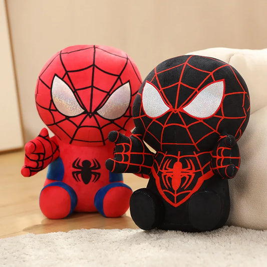 Peluche Spider-Man anime rosso e nero, morbido e dettagliato, marca Otaku Family Store Online, decorazione cartoon per appassionati