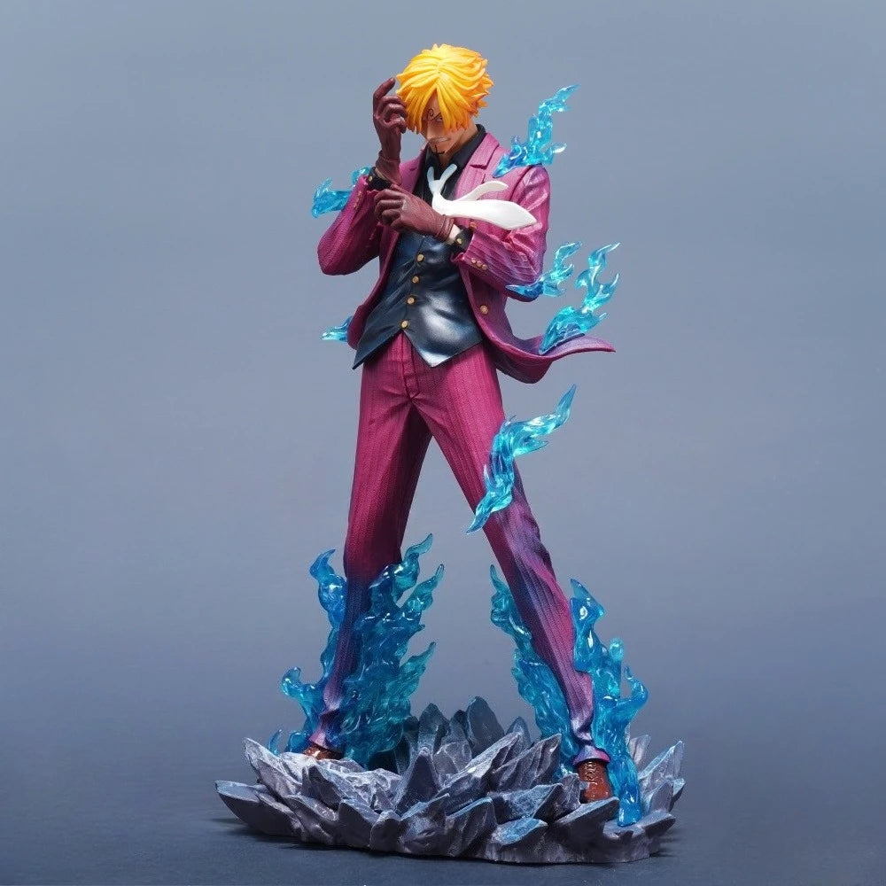 Figura action Sanji di One Piece, statua in PVC di 25 cm, decorazione da scrivania, collezione di personaggi anime.