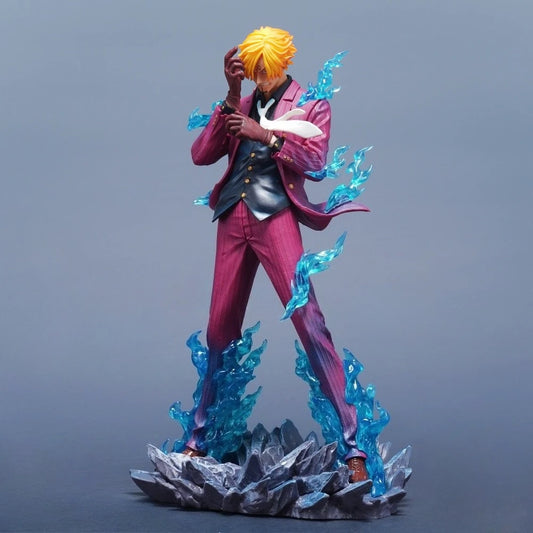 Figura action Sanji di One Piece, statua in PVC di 25 cm, decorazione da scrivania, collezione di personaggi anime.