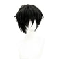 Completo costume cosplay Persona 5 Joker con cappotto nero, parrucca, guanti e maschera, ispirato a Rain Palace Lotus, stile anime.