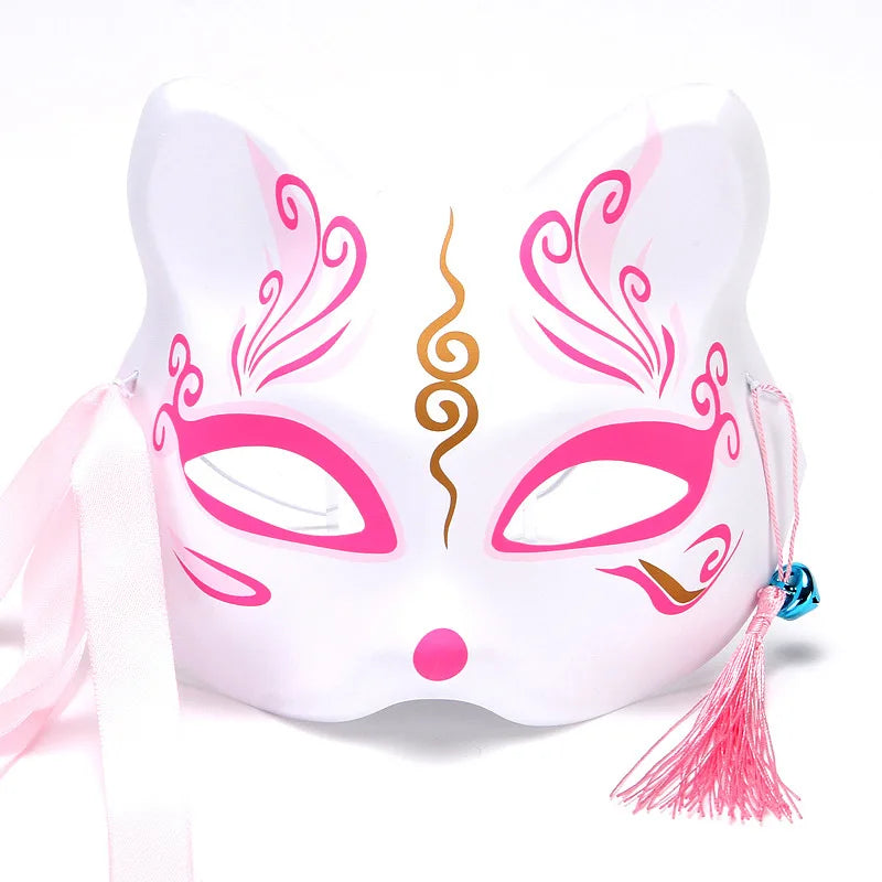 Maschera leggera da cosplay con volto di volpe, copricapo animale, accessorio per Halloween, mascherata per feste, marca Otaku Family Store