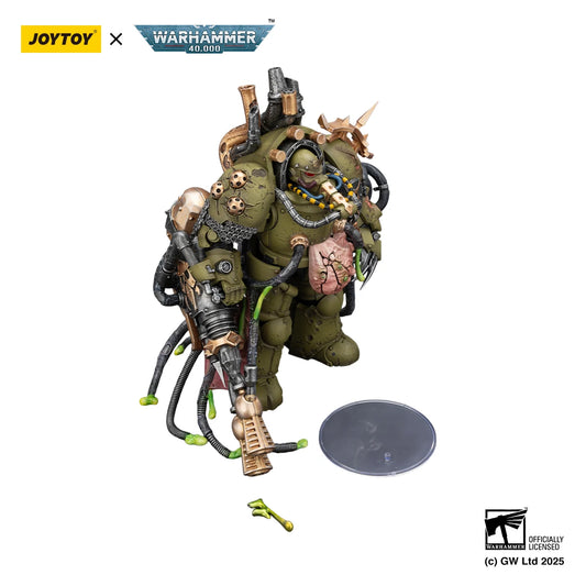 Figura d'azione Warhammer 40k Death Guard Foul Blightspawn e Lord of Virulence, dettagliata e realistica in scala 1/18.
